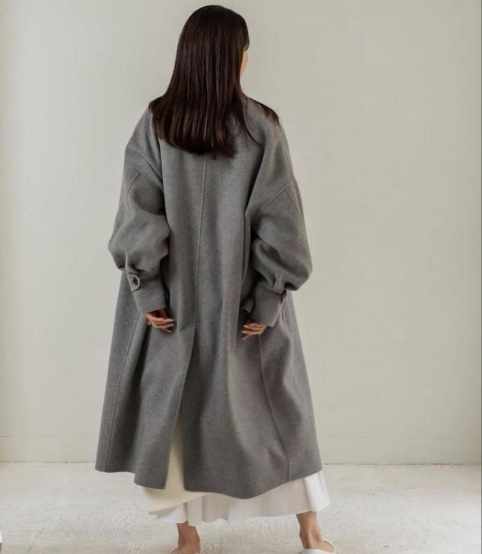 【3月中】deres long oval coat ウールカシミヤ ロングコート