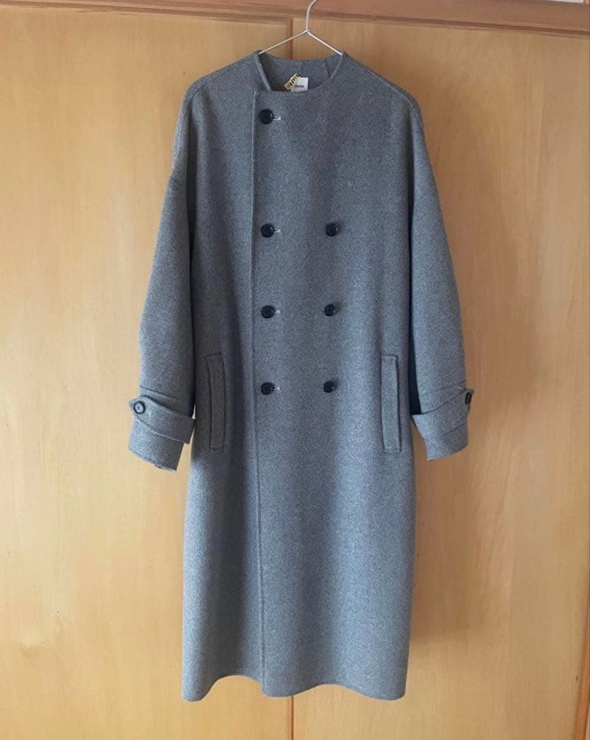 【3月中】deres long oval coat ウールカシミヤ ロングコート
