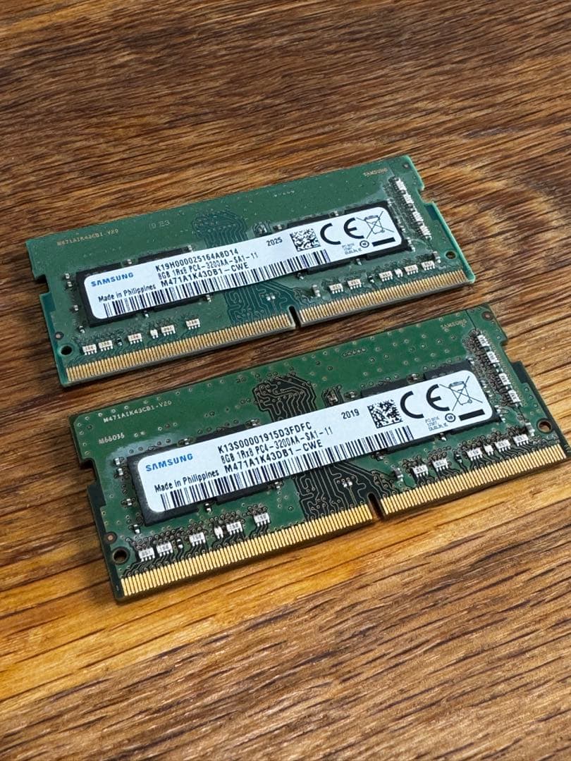 Samsung 8GB DDR4 メモリ PC4-3200AA × 2枚セット