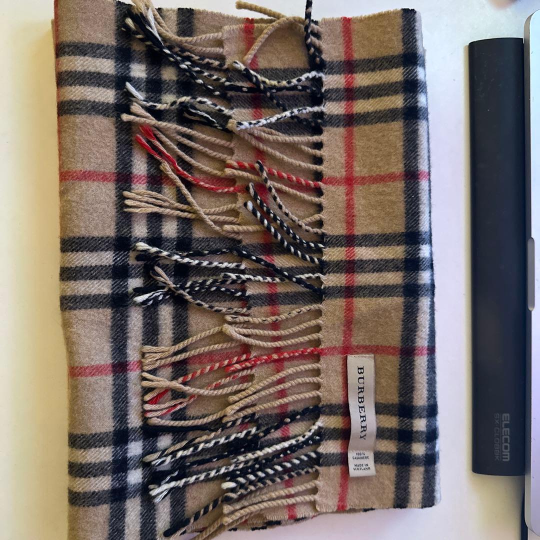 ゆ*)様 BURBERRY カシミヤ チェックマフラー