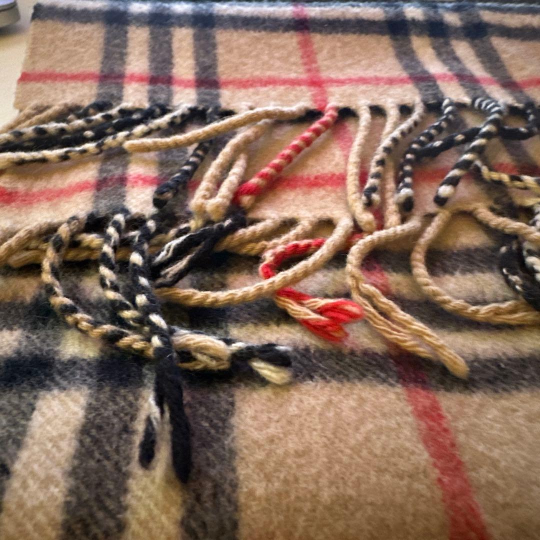 ゆ*)様 BURBERRY カシミヤ チェックマフラー
