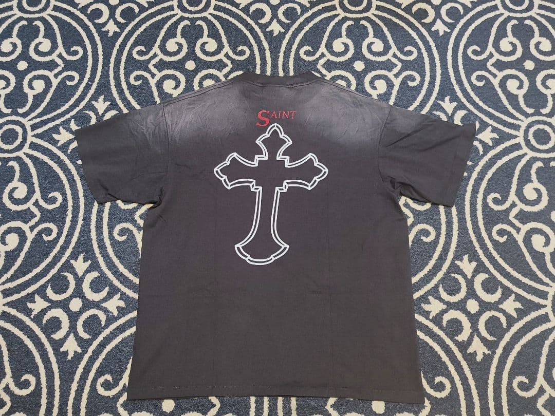 極美品 SAINT MICHAEL × 2PAC プリントTシャツ ブラック L