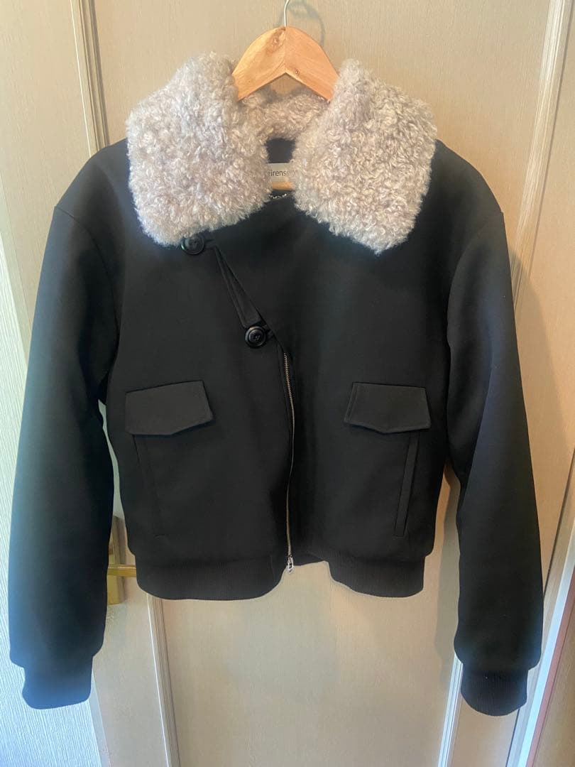 ジャケット・アウター Asymmetric Placket Fur-Collar Jacket