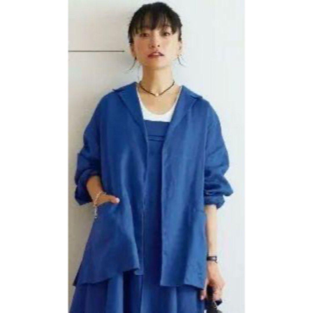 5日まで✿エブールebure　ボタニカルリネンドロップショルダージャケット