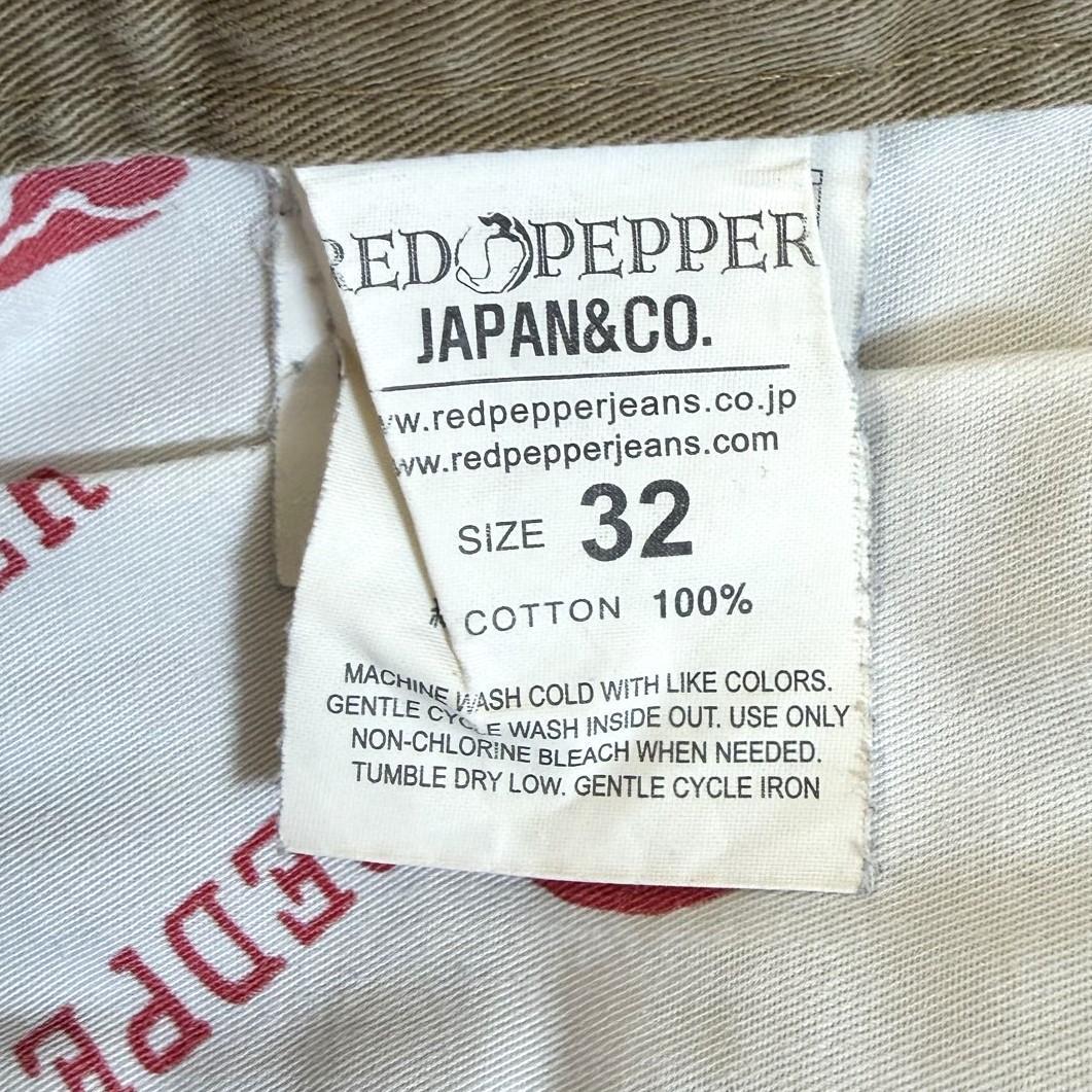 メンズ【美品 Red Pepper Ed Hardy】32 刺繍 スカル タトゥ