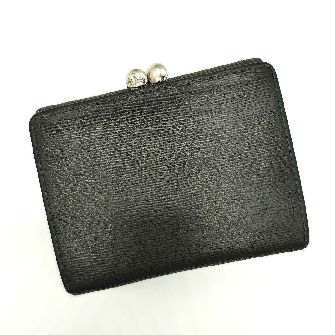 美品 ヴィヴィアンウエストウッド 三つ折り財布 がま口 レザー