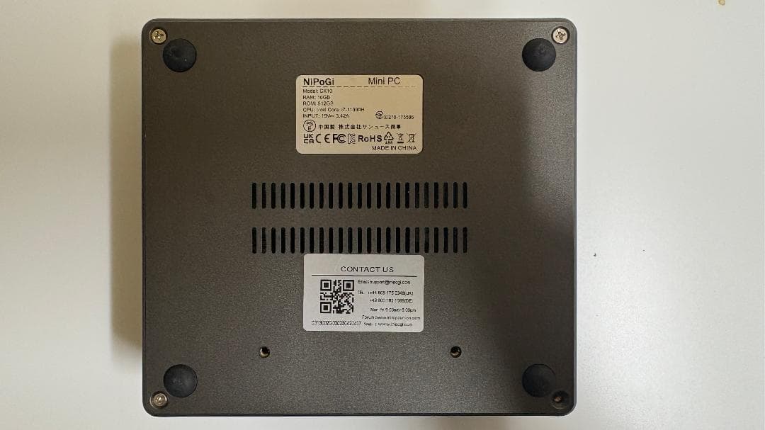 【NIPoGIMiniPC】i7-11390H/RAM16GB/SSD500GB