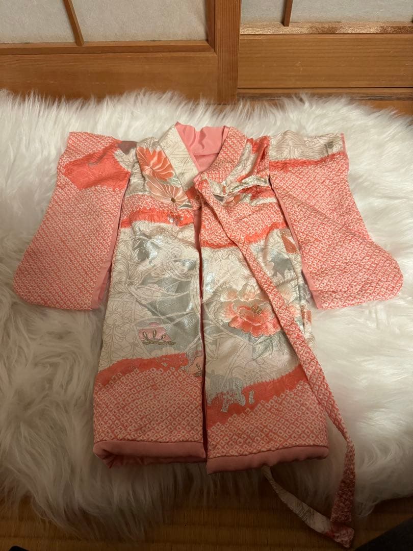 m*u様 友里亜 犬 着物 SS小型犬用 和風着物 ピンク系 花柄刺繍
