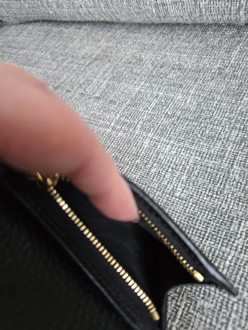 GUCCI 二つ折り財布 ベージュ/ブラック