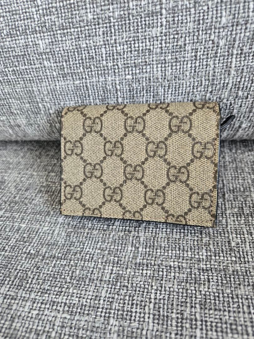 GUCCI 二つ折り財布 ベージュ/ブラック