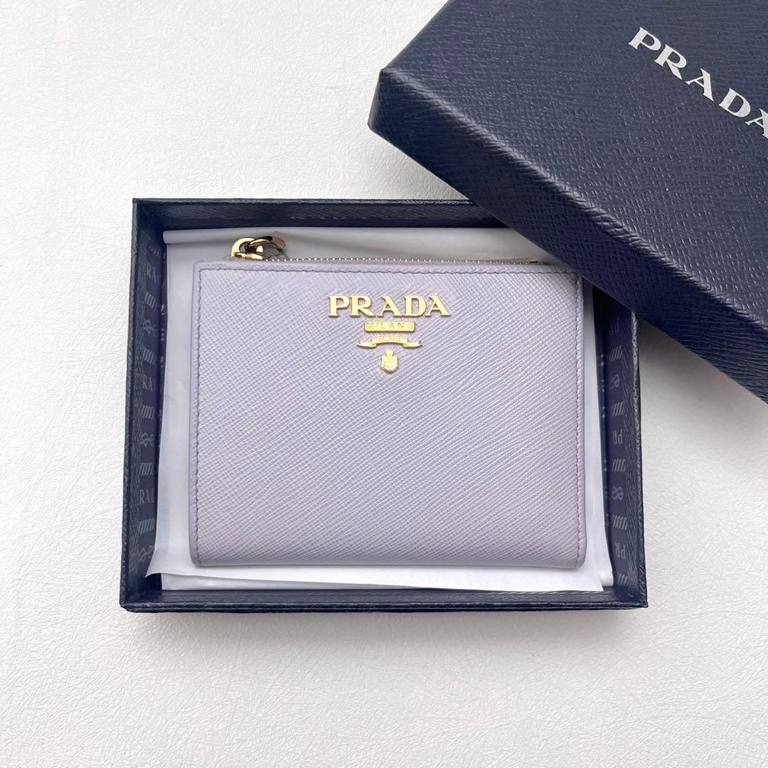 PRADA プラダ サフィアーノ マルチカラー 2つ折り財布　極美品0314-②