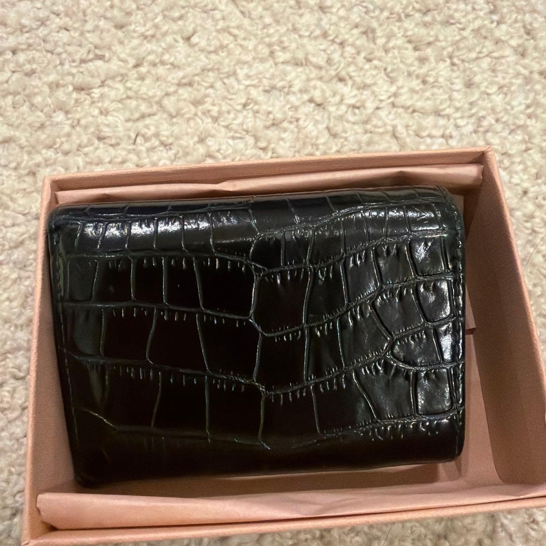 miumiu ブラック 三つ折り財布 ウォレット