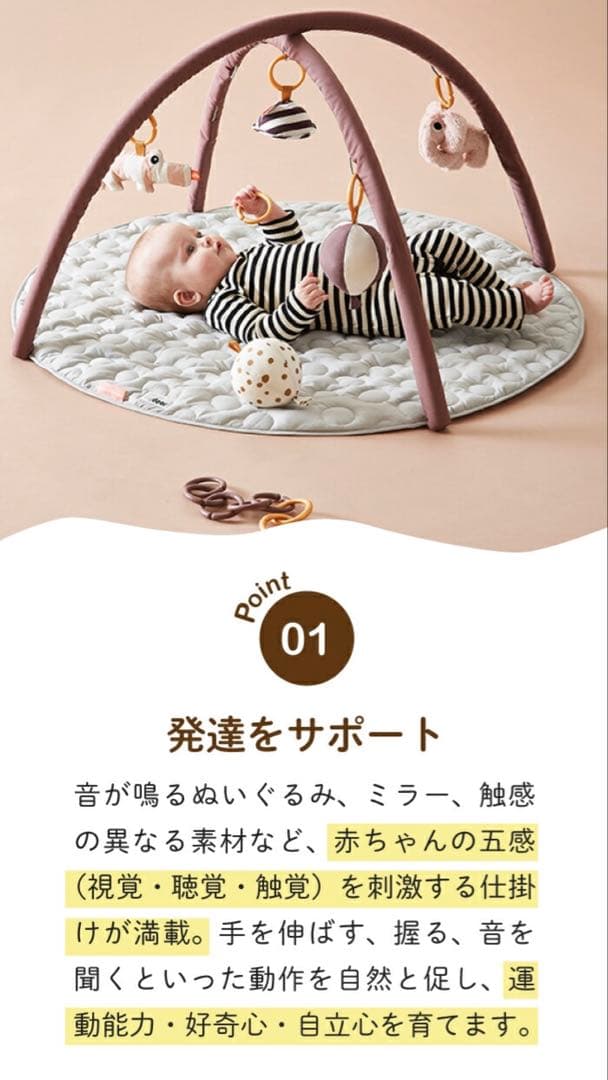 美品 ダンバイディア アクティビティプレイマット ベビージム プレイジム 北欧