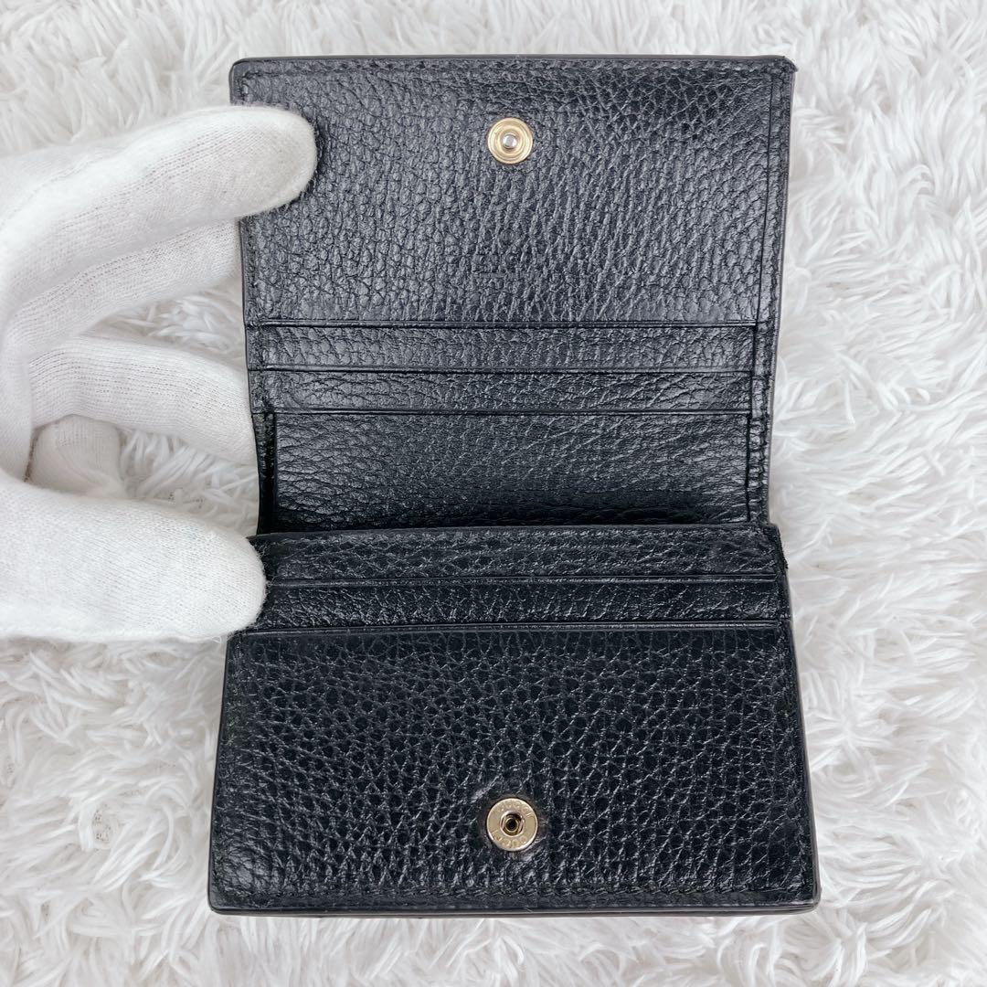美品✨GUCCI グッチ 二つ折り財布 GGマーモント　GGスプリーム　黒