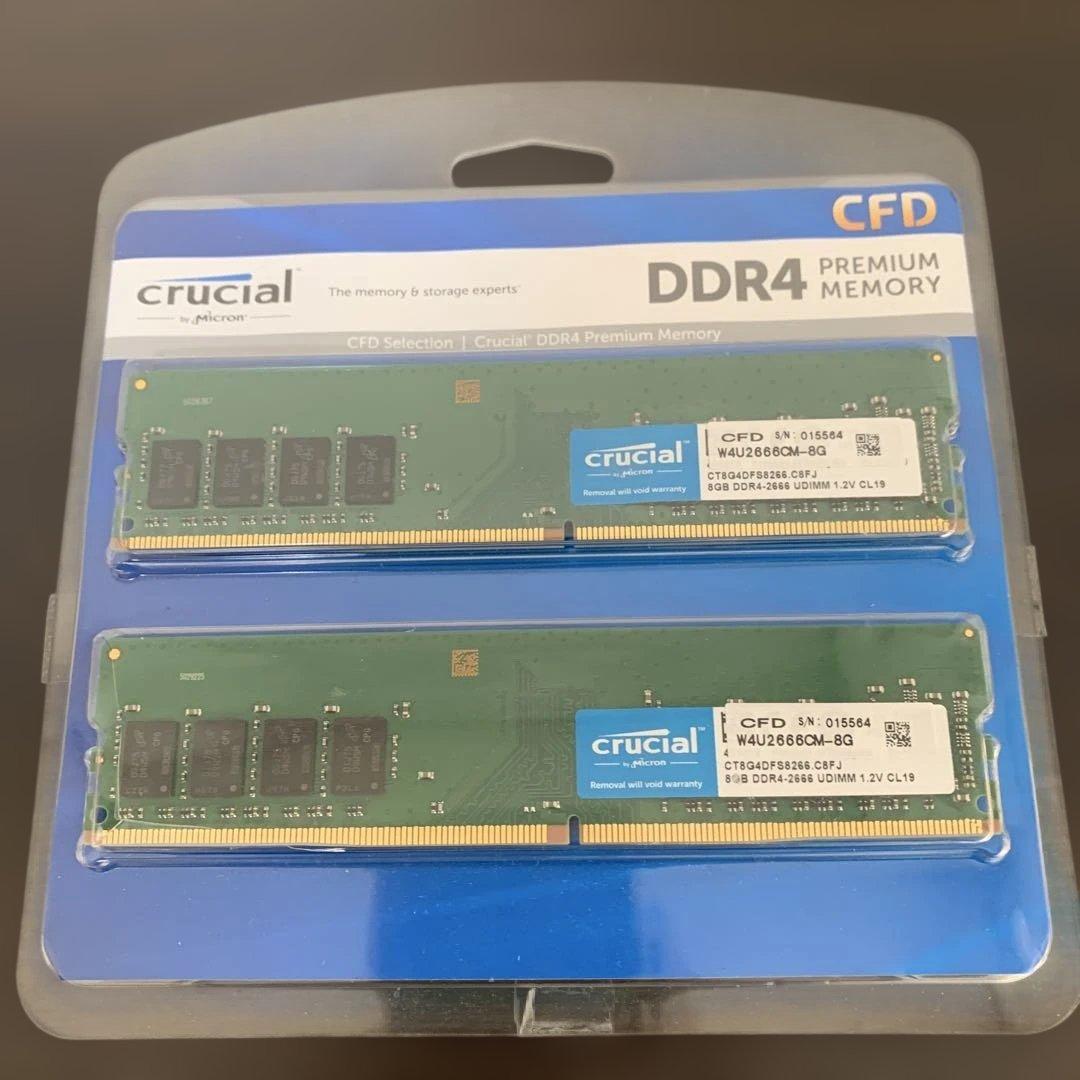 Crucial DDR4 8GB メモリ W4U2666CM-8G