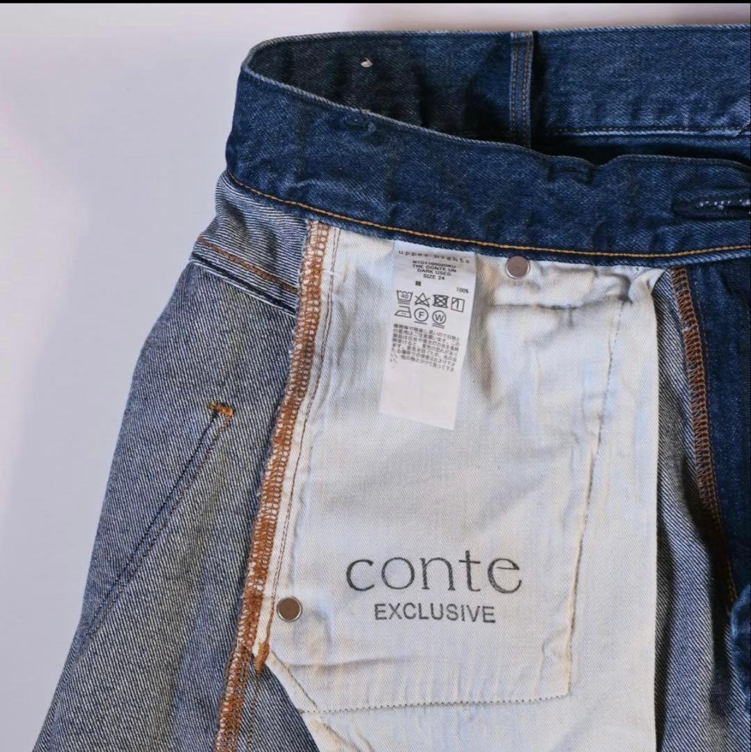 Conte Upper hightsデニムパンツNAVY S(24) コンテ