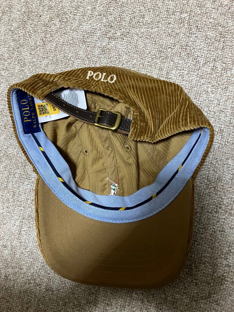 POLO コーデュロイキャップ　カーキブラウン
