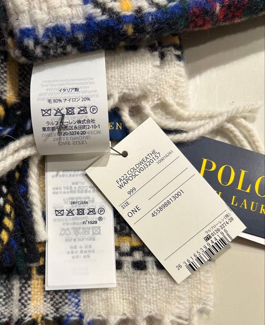 【美品】POLO RALPH LAUREN マフラー タグ付き