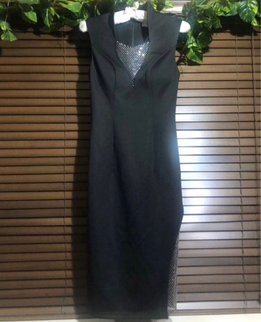 [美品]Veautt/ヴュート/シャイニングメッシュ/ミディアムドレス