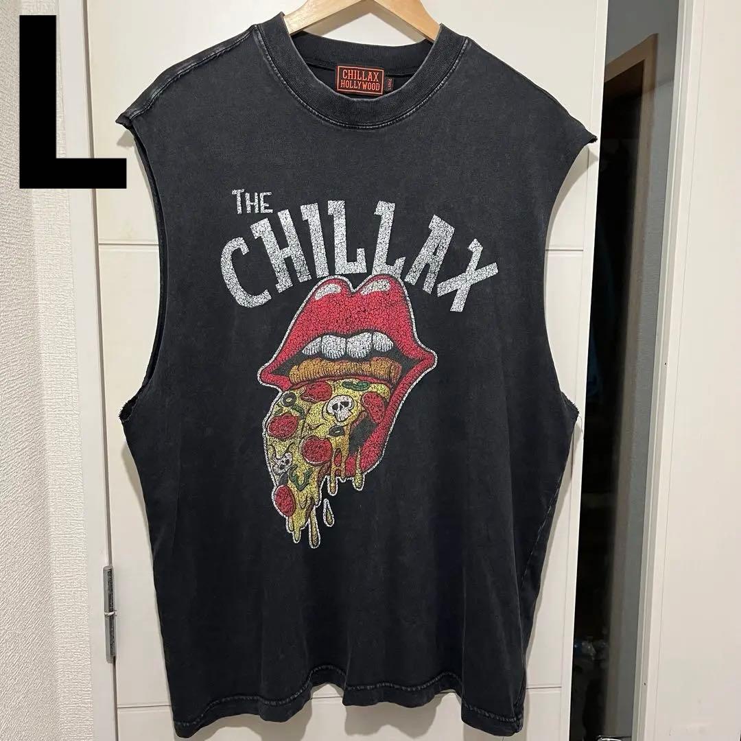 CHILLAX ブラックタンクトップ L