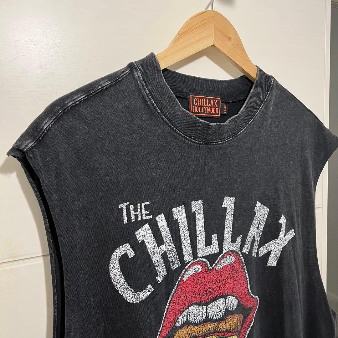CHILLAX ブラックタンクトップ L