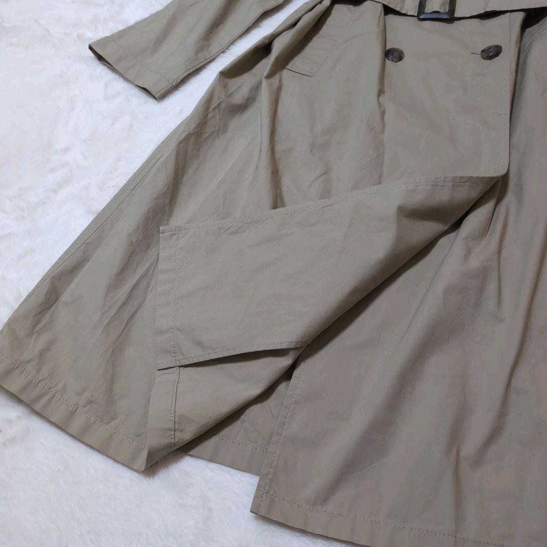 ミズイロインド　トレンチコート　ロング　美品　ベルト　ダブルボタン