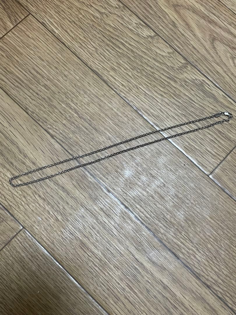 正規店購入本物クロムハーツ シルバーロールチェーン 18インチ インボイス無し