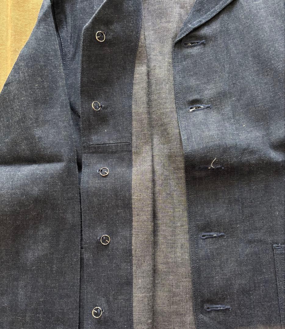 ジャケット・アウター AT LAST & CO SHAWL COLLAR DENIM COVERALL