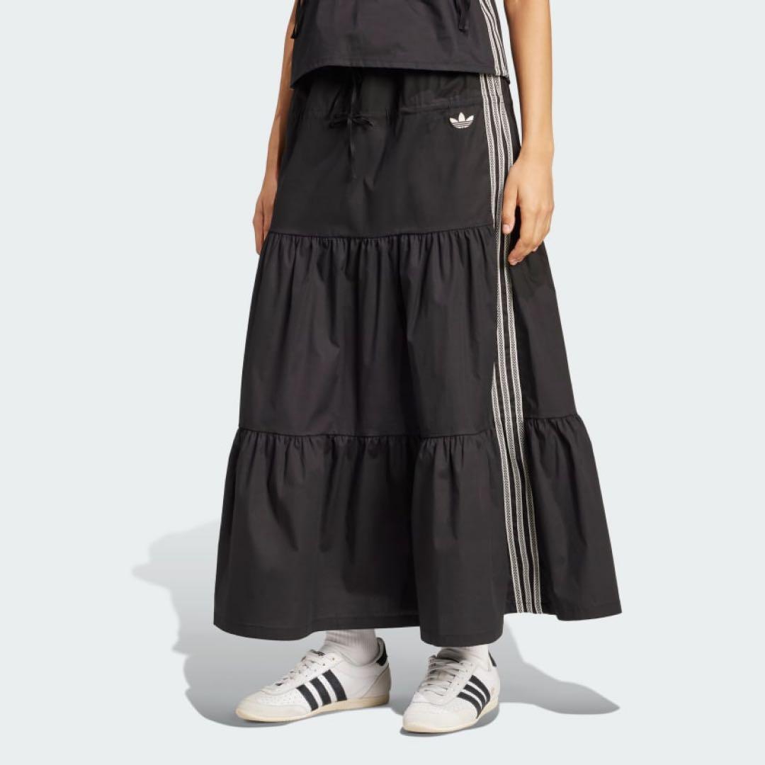 adidas 完売品 / サマーグロースカート リボン ティアード ロング丈