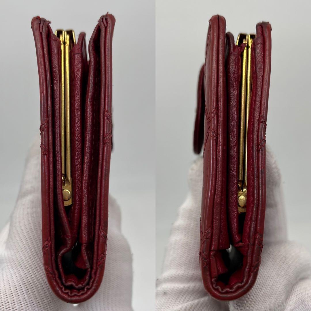 CHANEL 二つ折り財布 ビコローレ ココマーク ゴールド金具 がま口 レザー