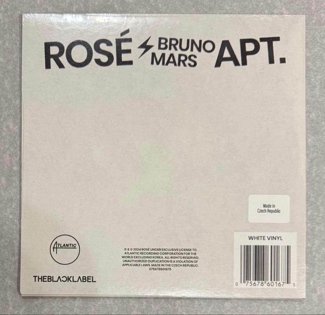 ROSÉ & Bruno Mars 限定ホワイト レコード APT. ROSE