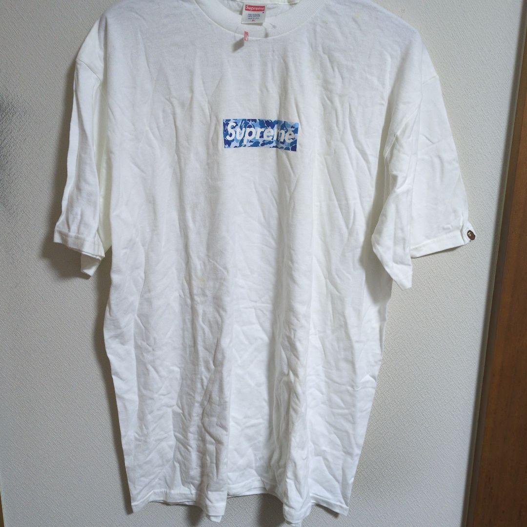 supreme ボックスロゴ a bathing apeｔシヤツコラボ新品