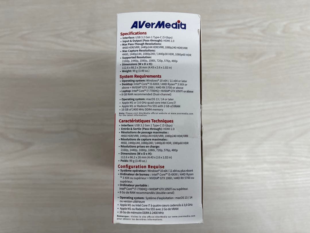 ビデオキャプチャー・キャプチャーボード AverMedia LIVE GAMER ULTRA S (GC553PROW)