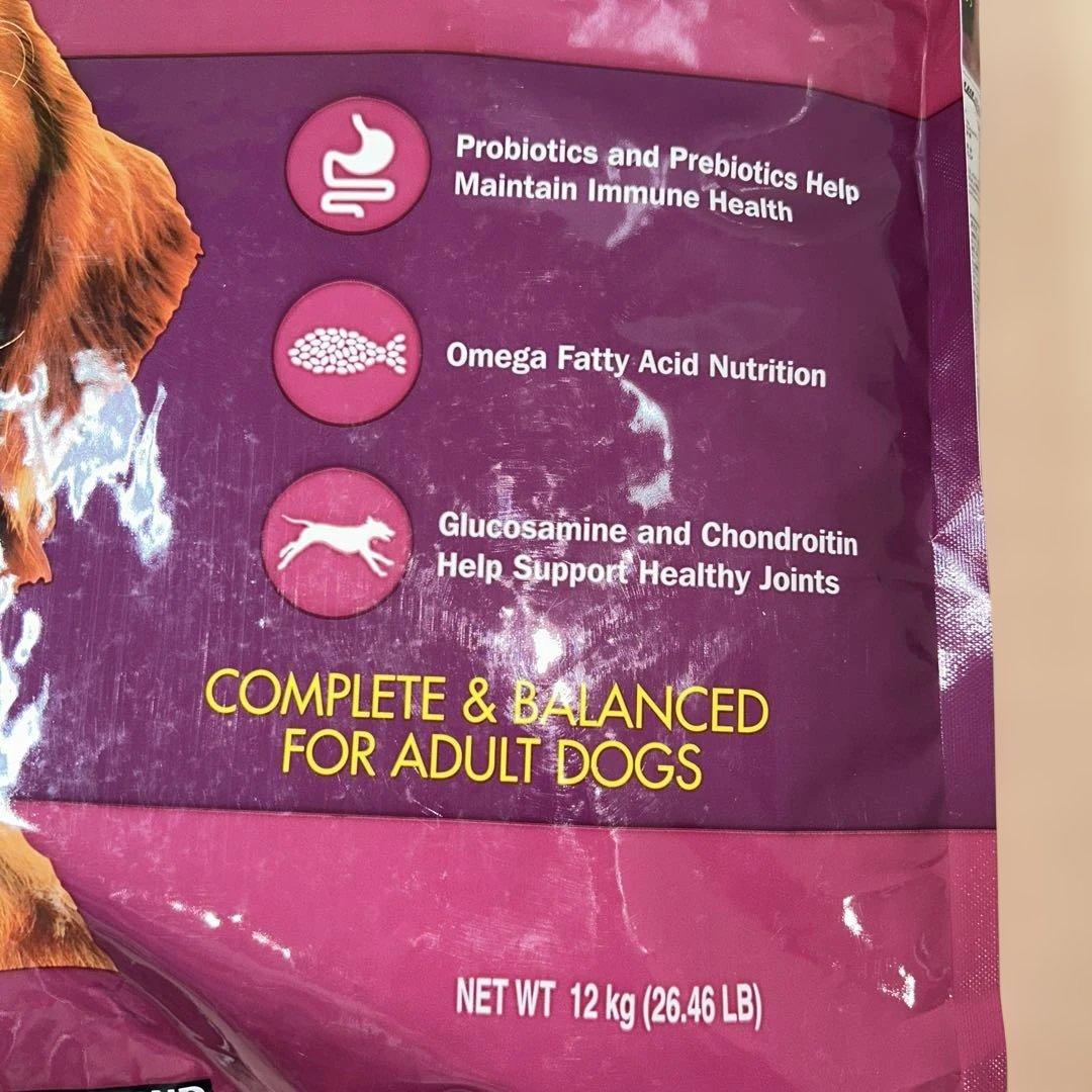 【新品未開封】カークランド ドッグフード 成犬用 チキン 12kg 袋補修あり