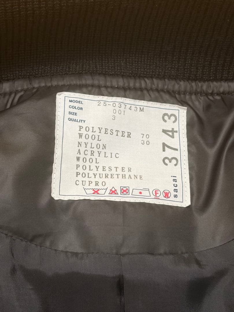 sacai men's suiting jacket MA-1 テーラード