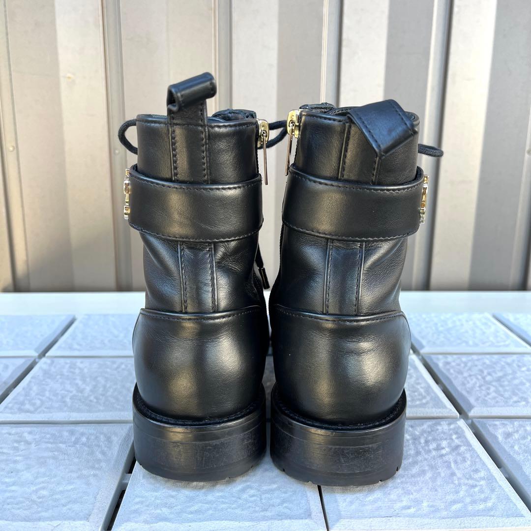 39 JIMMY CHOO レースアップ ショートブーツ　黒 25.5
