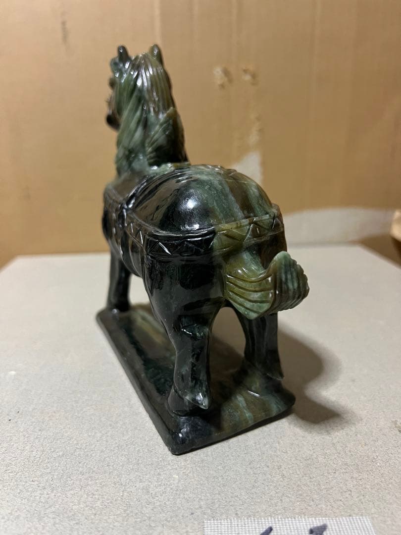 天然石彫刻  馬　天然石