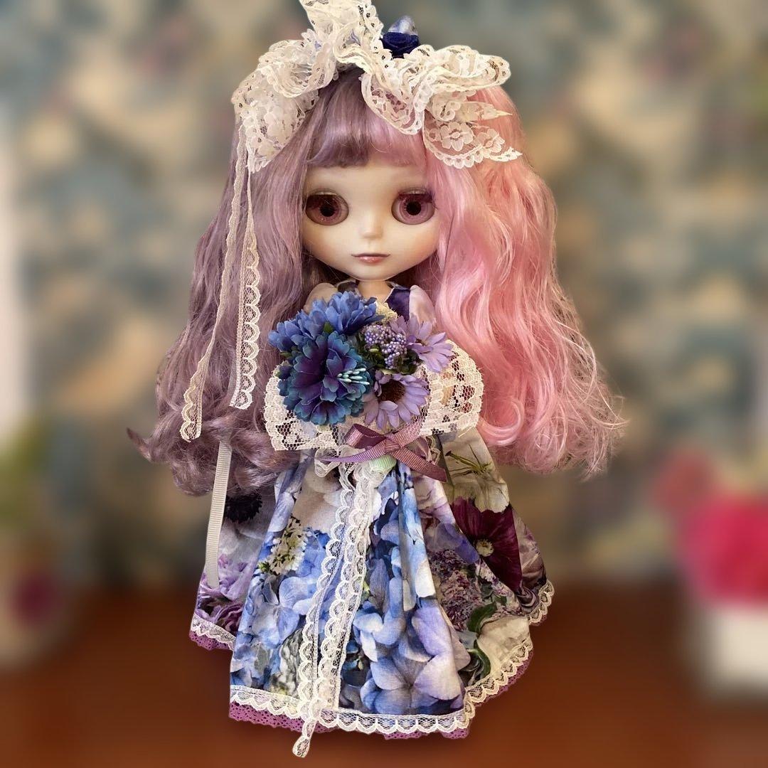 【専用商品です】カスタムアイシードール『花＊ツインテール』ピンク&パープルヘア