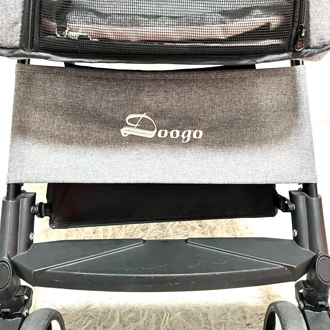 Doogo ペットカート 黒 メッシュカバー付き 小型犬 中型犬