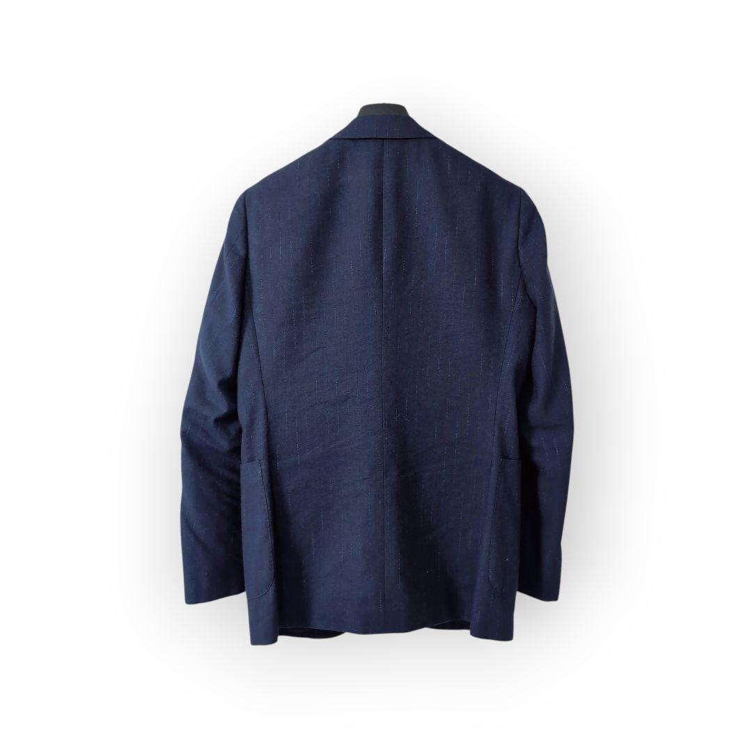 【未使用級】ISETAN MEN’S　上質　リネンジャケット　M　ネイビー　麻