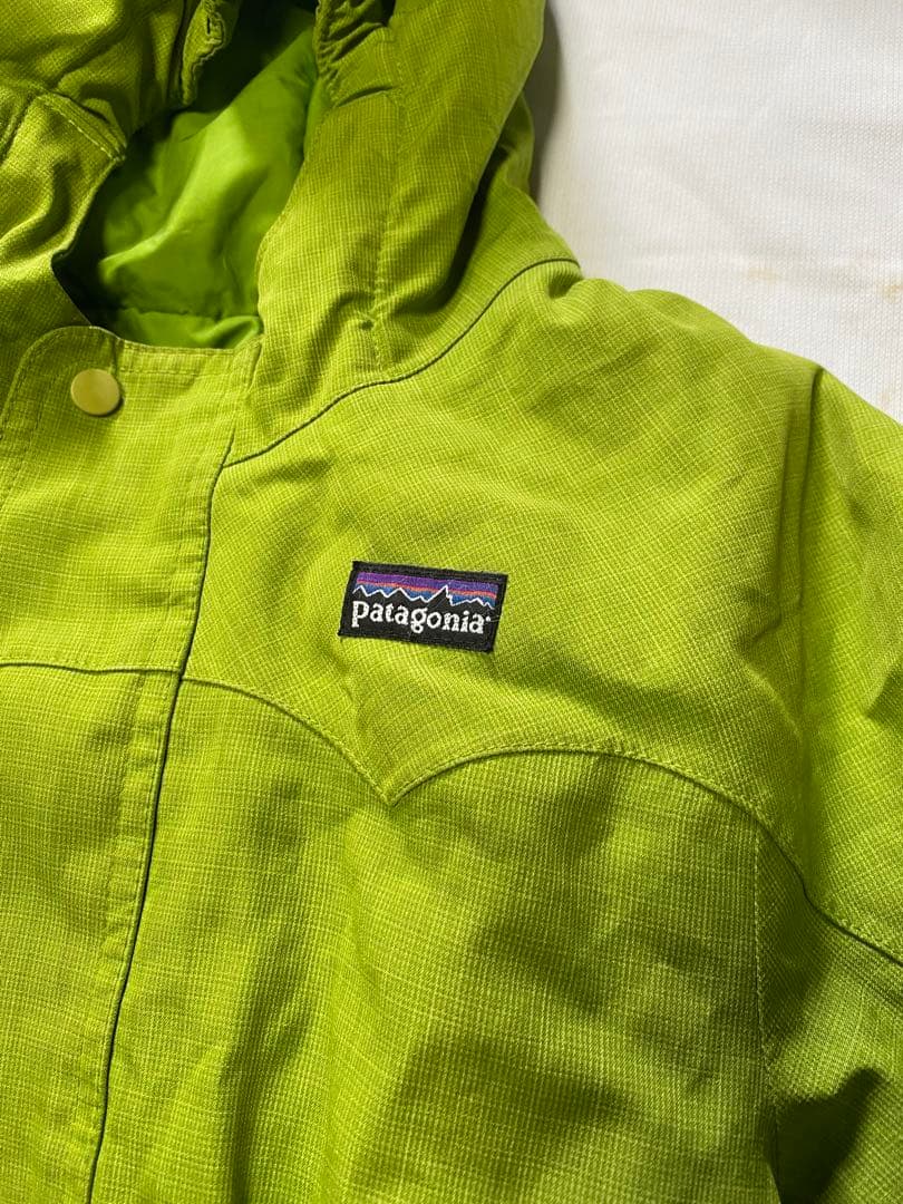 patagonia 子ども用 スキーウェア　ライムグリーン