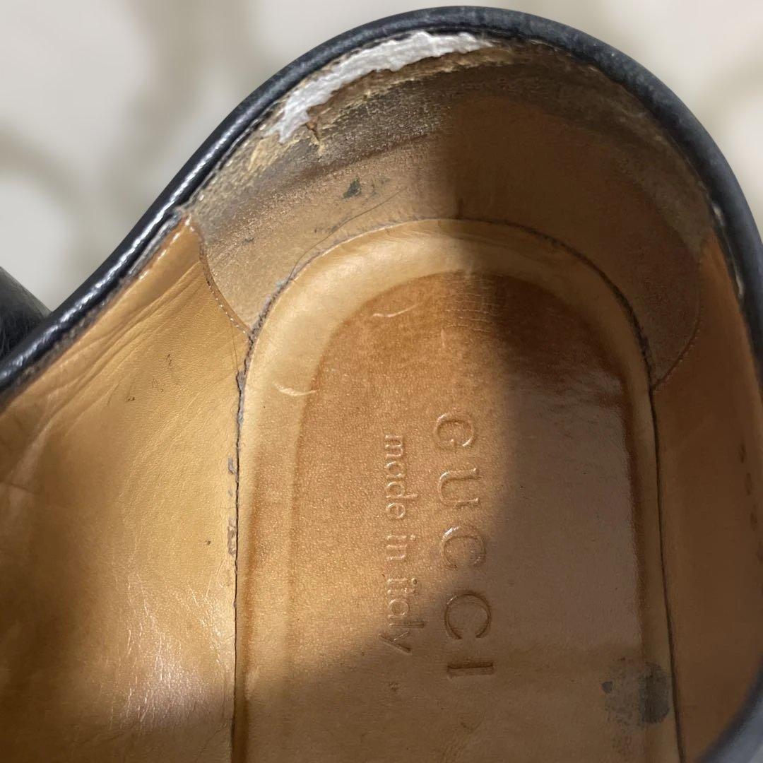 Gucci レザー デッキシューズ 黒61/2