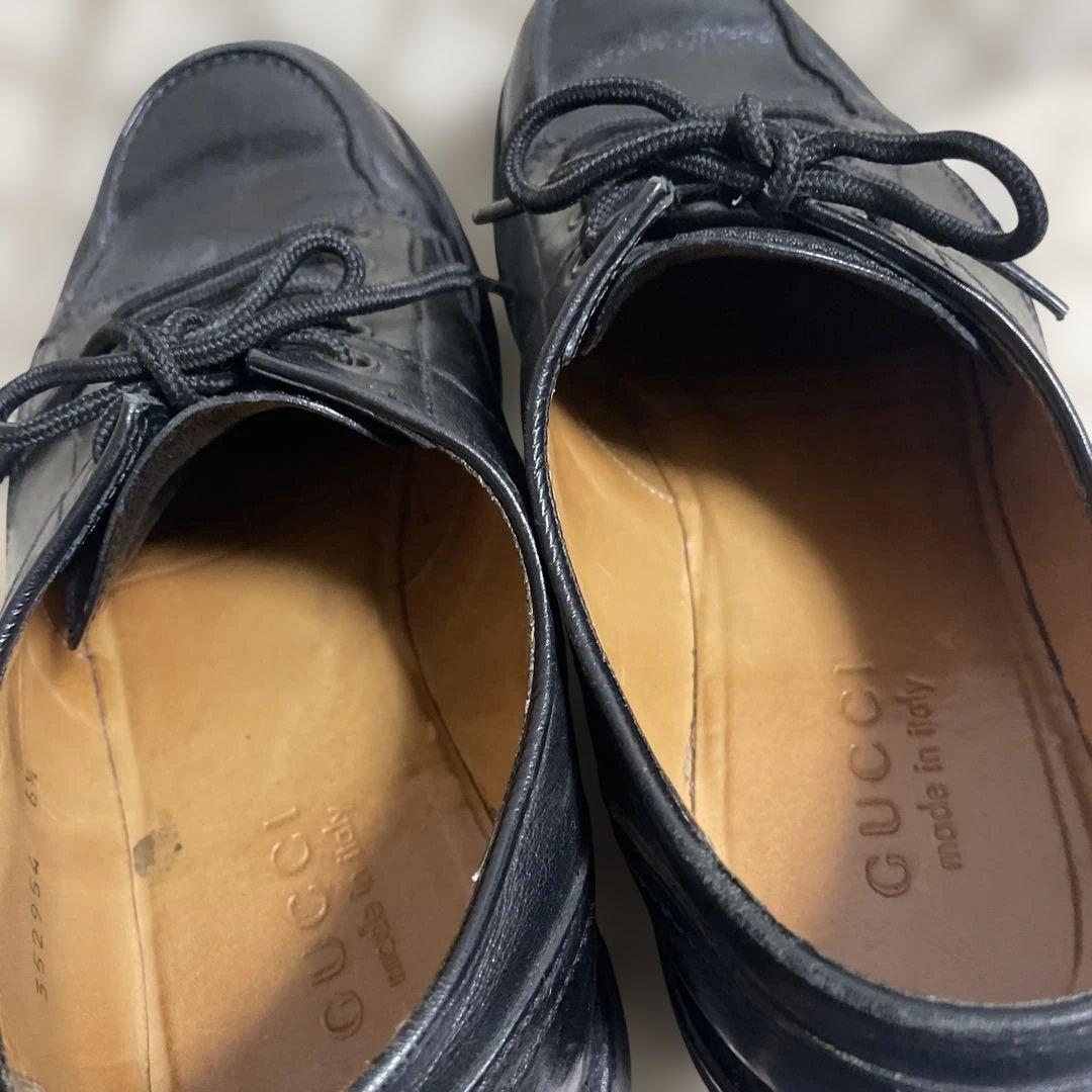 Gucci レザー デッキシューズ 黒61/2