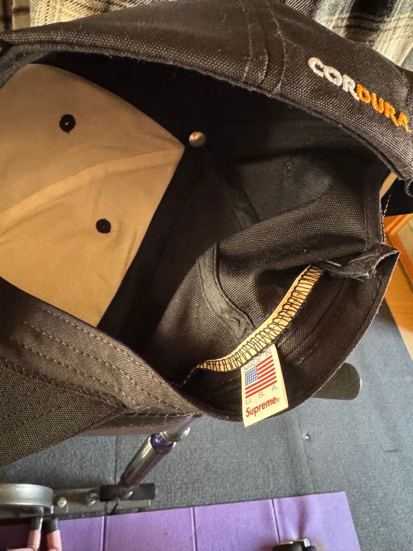Supreme ブラック キャップ CORDURA シュプリーム