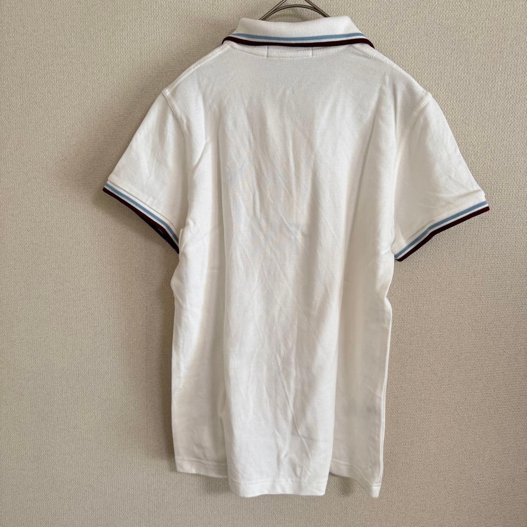 FRED PERRY/G12/ポロシャツ/水色えんじライン/UK12/USA8