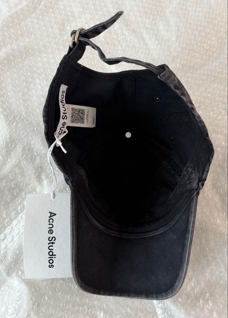 アクネ　Acne Studios ロゴ　キャップ　黒　ブラック　現行品　新品本物
