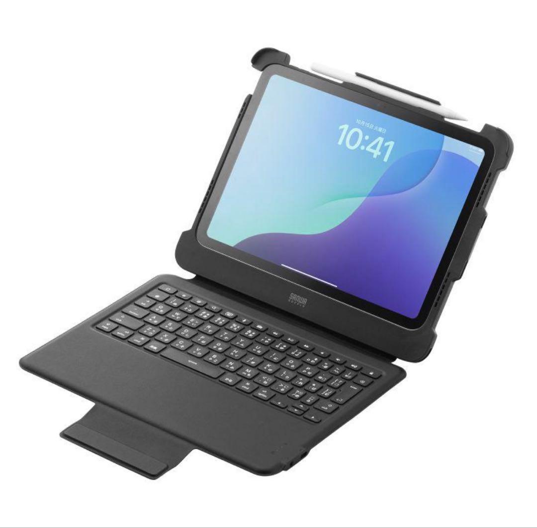 サンワ　iPad第10世代 A16専用ケース付キーボード SKB-IP8BK