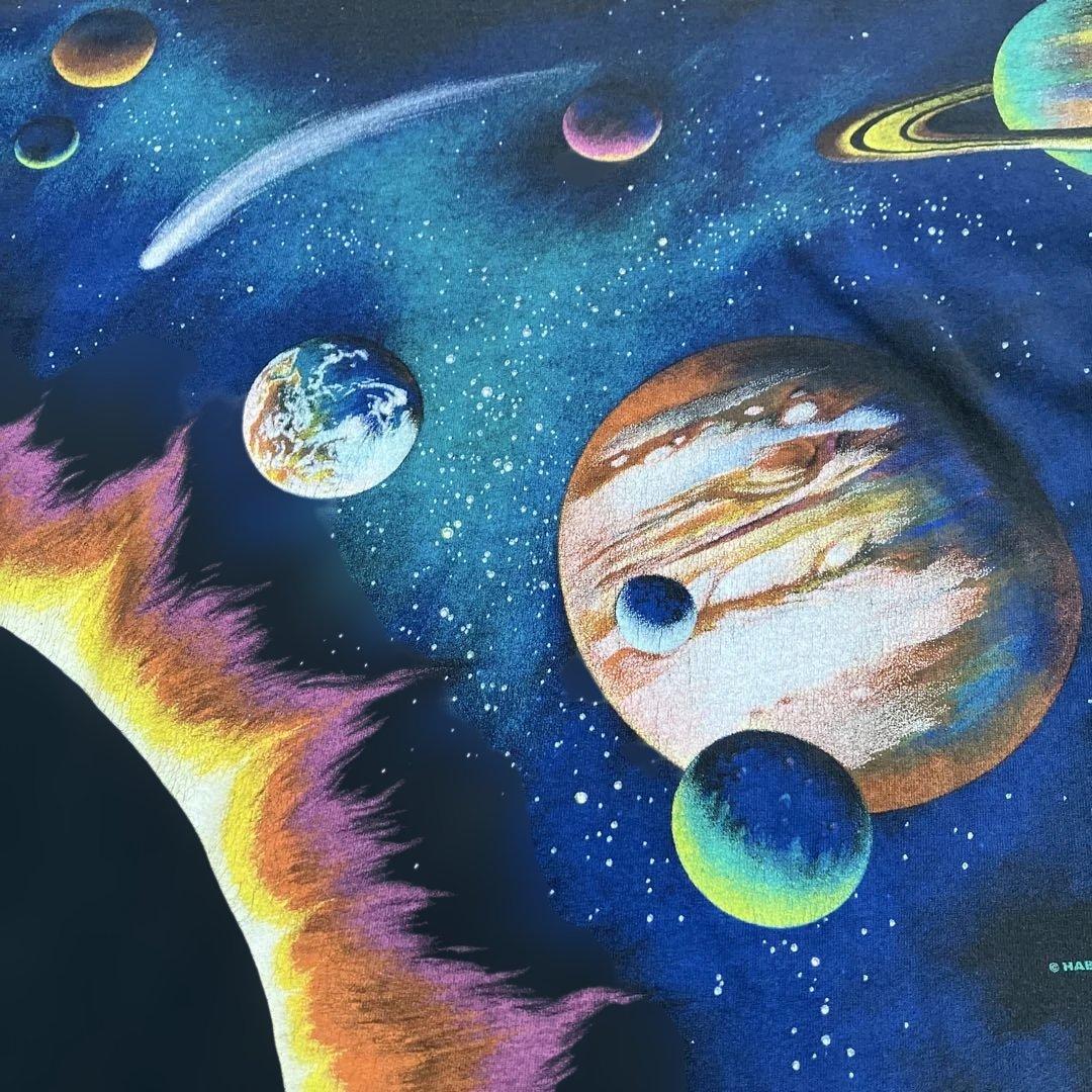 □希少□JERZEES 宇宙前面総柄　メンズTシャツXL U.S.A製
