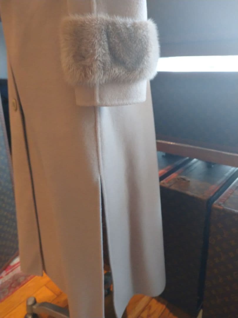 美品 フェンディ ミンクファー付コート36