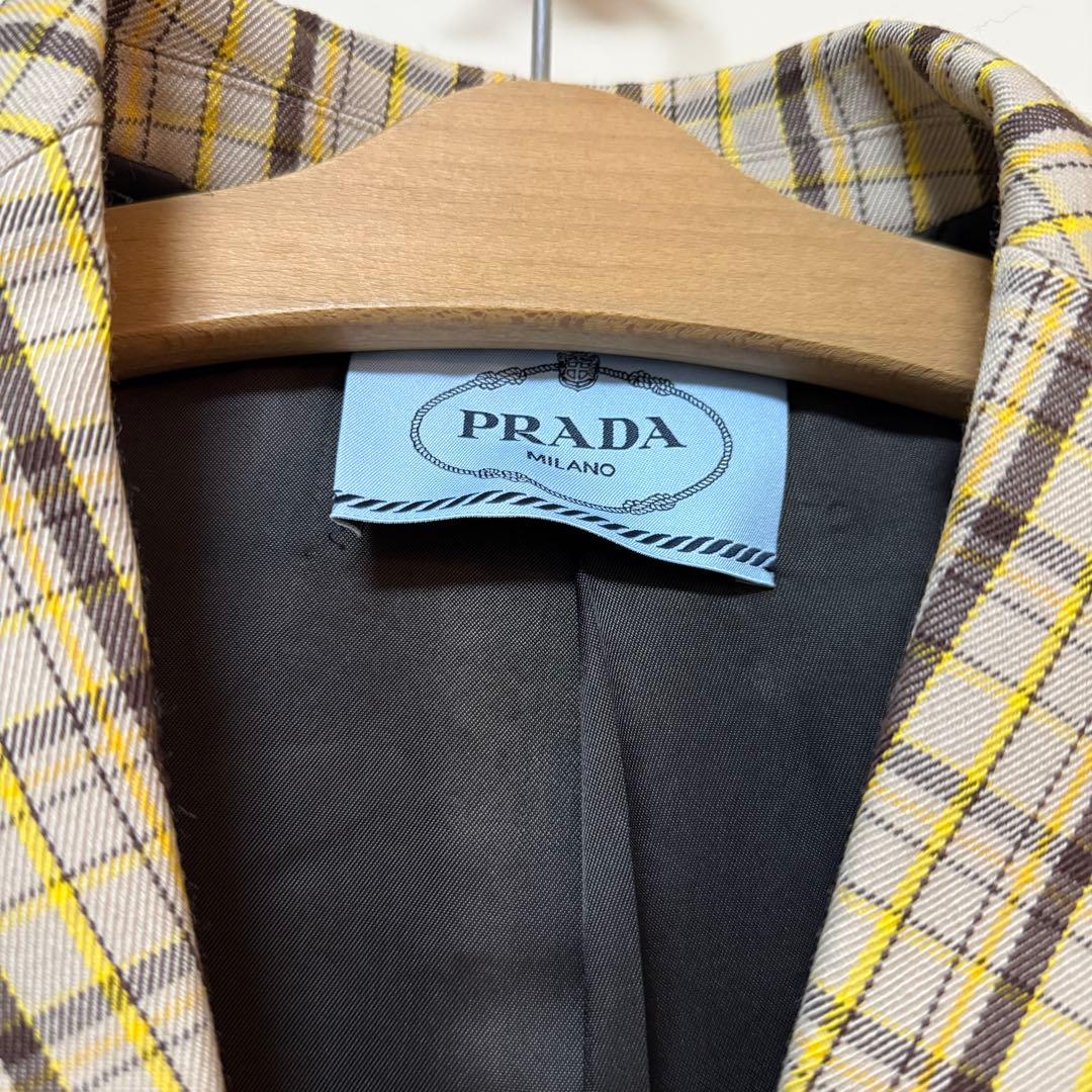 PRADA 美品！チェック　テーラードジャケット